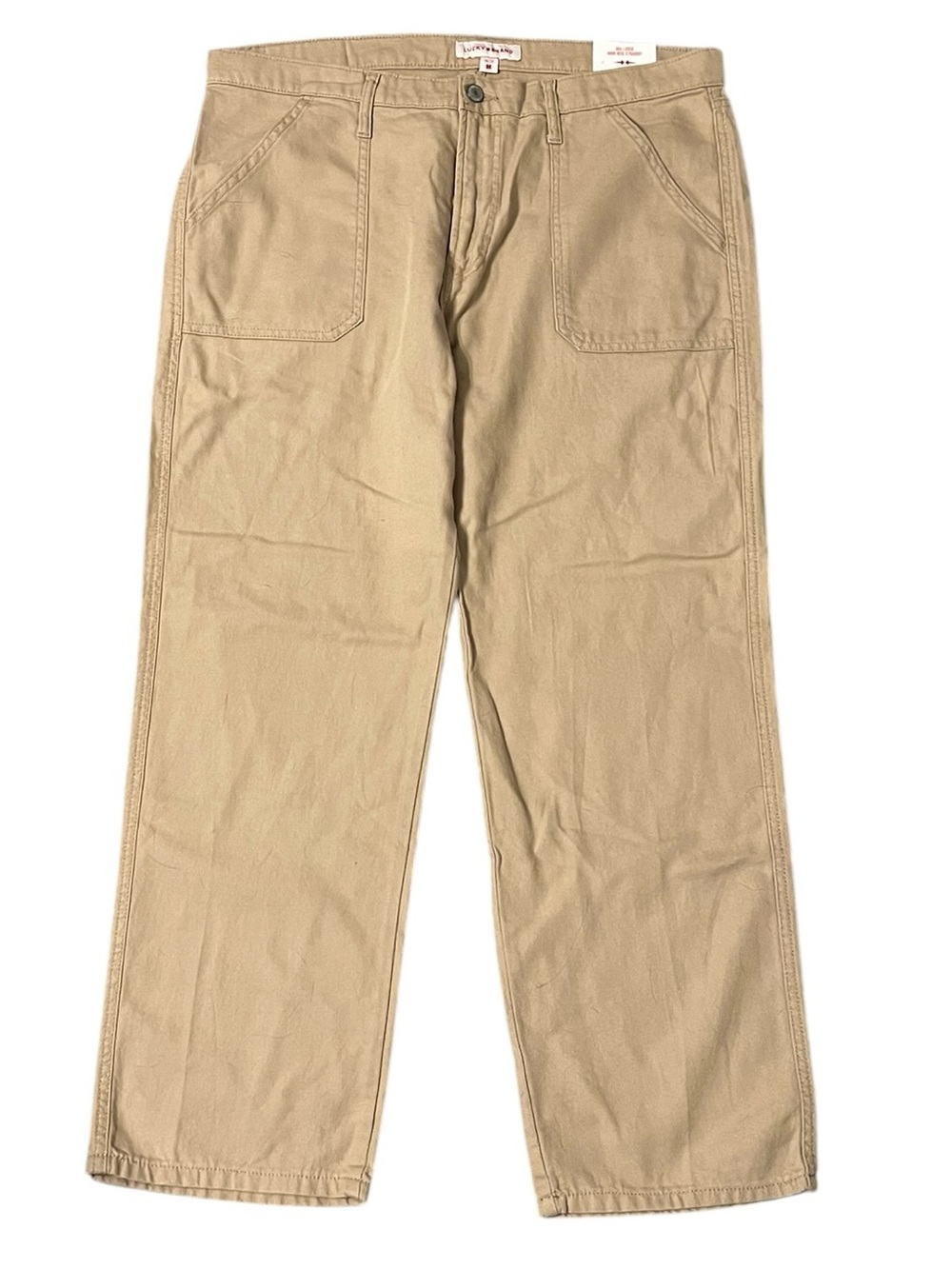 Lucky Brand Beige 90s Loose High Rise Straight Leg Pants Womens Size 14/32